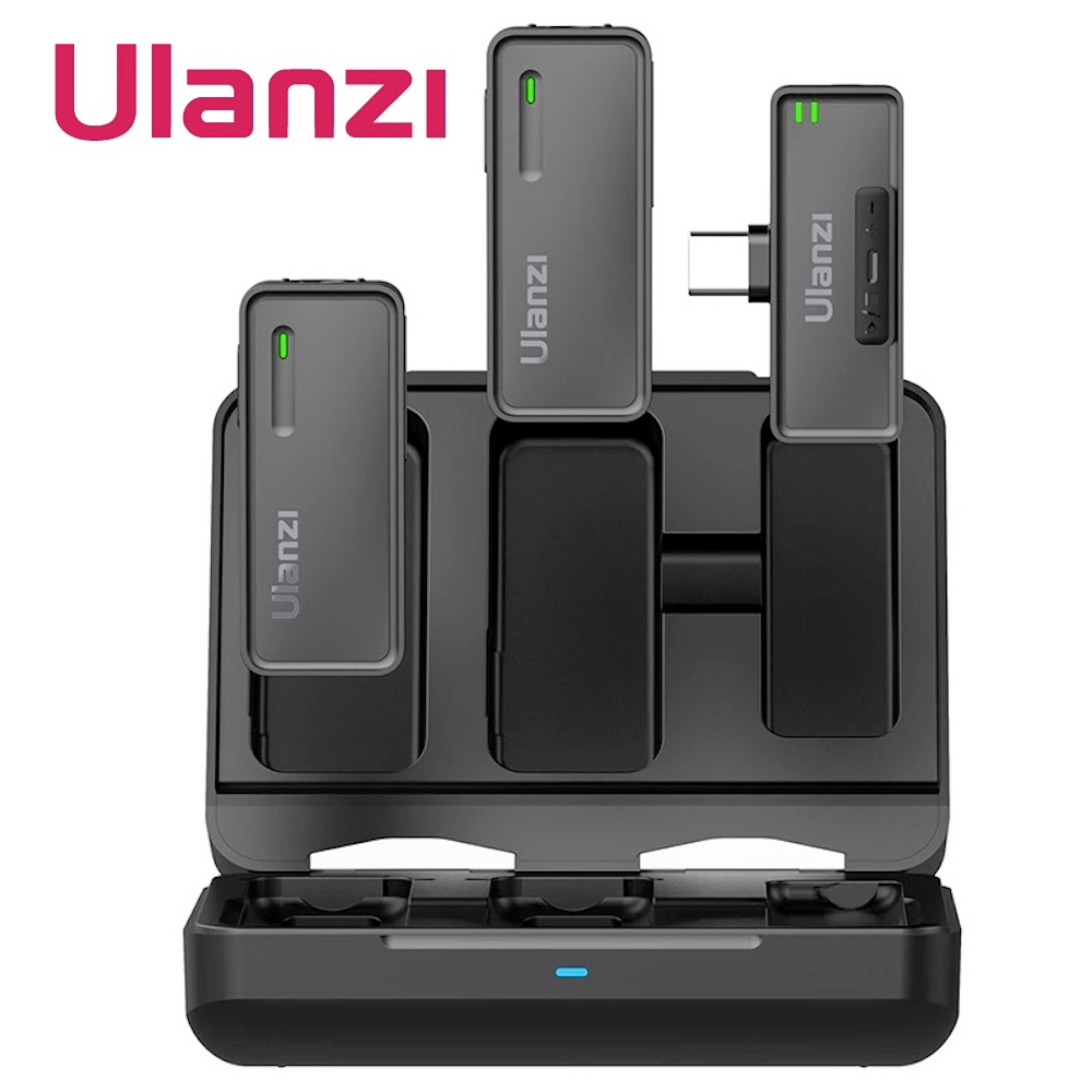 ULANZI UW-MIC 2.4GHz Wireless Microphone Dual Lavalier Mic for Smartphone