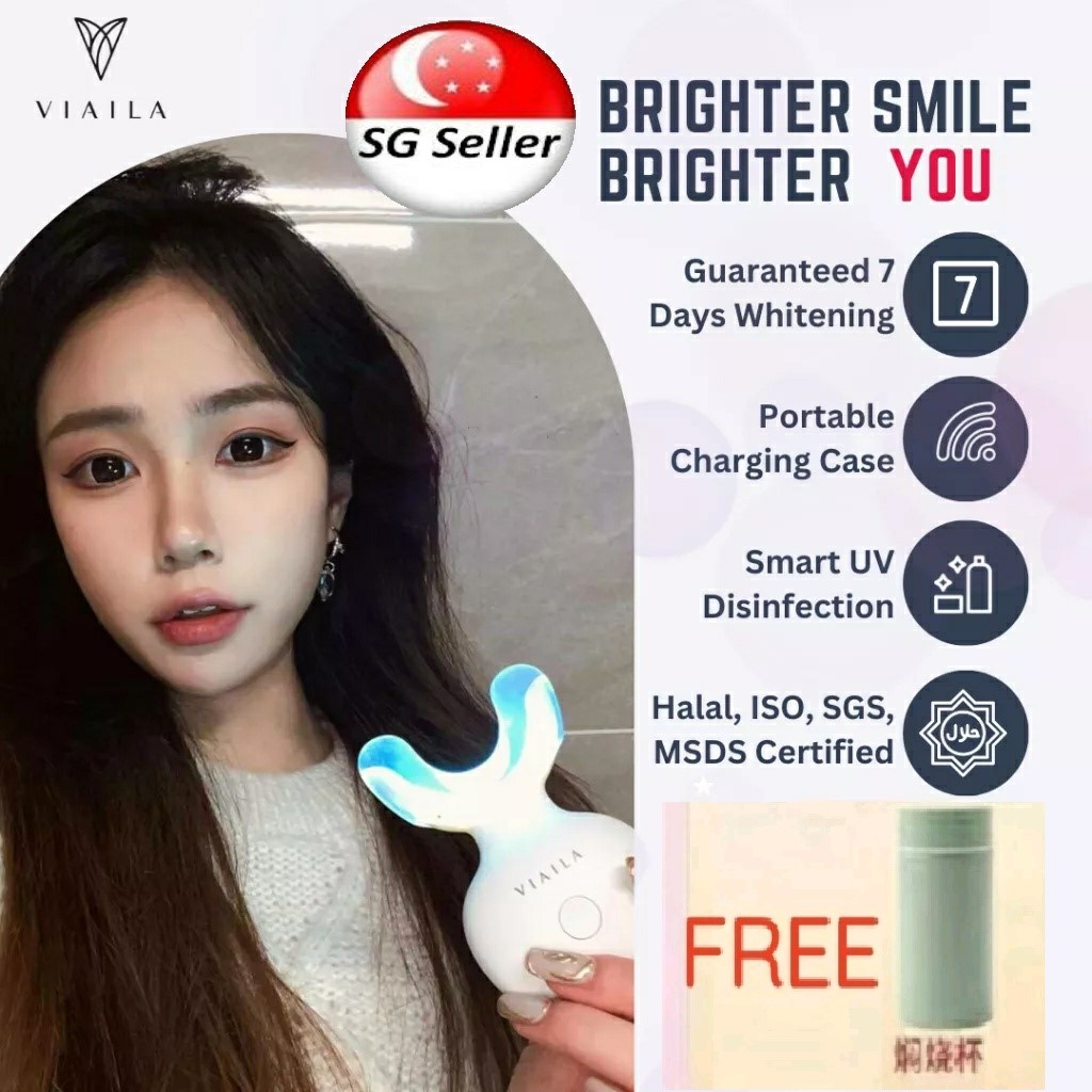[White Teeth 7 days] Viaila Teeth Whitening Kit | Portable Home Whitening Device | White Teeth